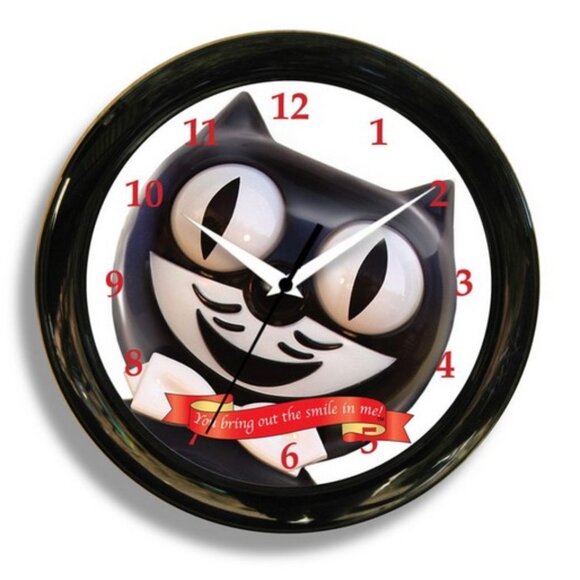 Kit-Cat Klock Clock 12inch Round Smile Clock - Picture 2 of 2